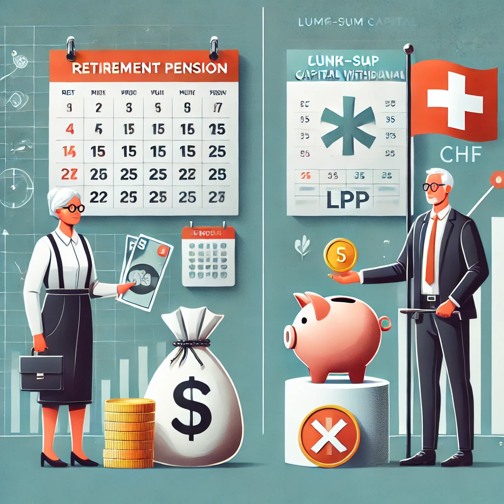 Sortie en capital ou rente : que choisir pour votre retraite suisse ?